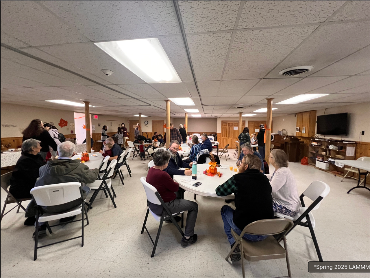 People gathering for breakfast at Bean's Corner Baptist Church